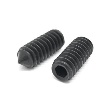 5/16-24x3/8" Alloy Cone Point Allen Socket Set Screw Black Oxide