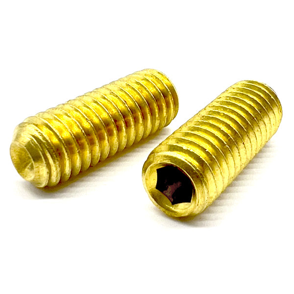 #10-32x1/2" Brass Cup Point Socket Set Screws