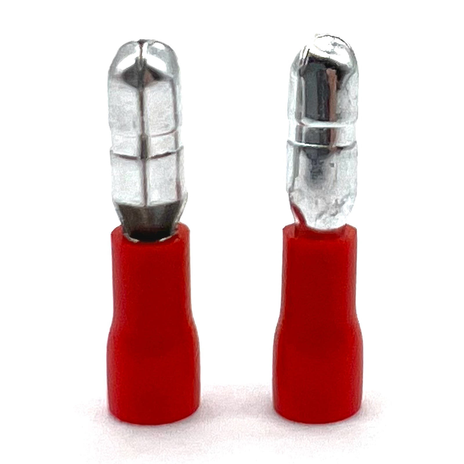 Red PVC/Vinyl Male Bullet Crimp Connector, AWG 22-18