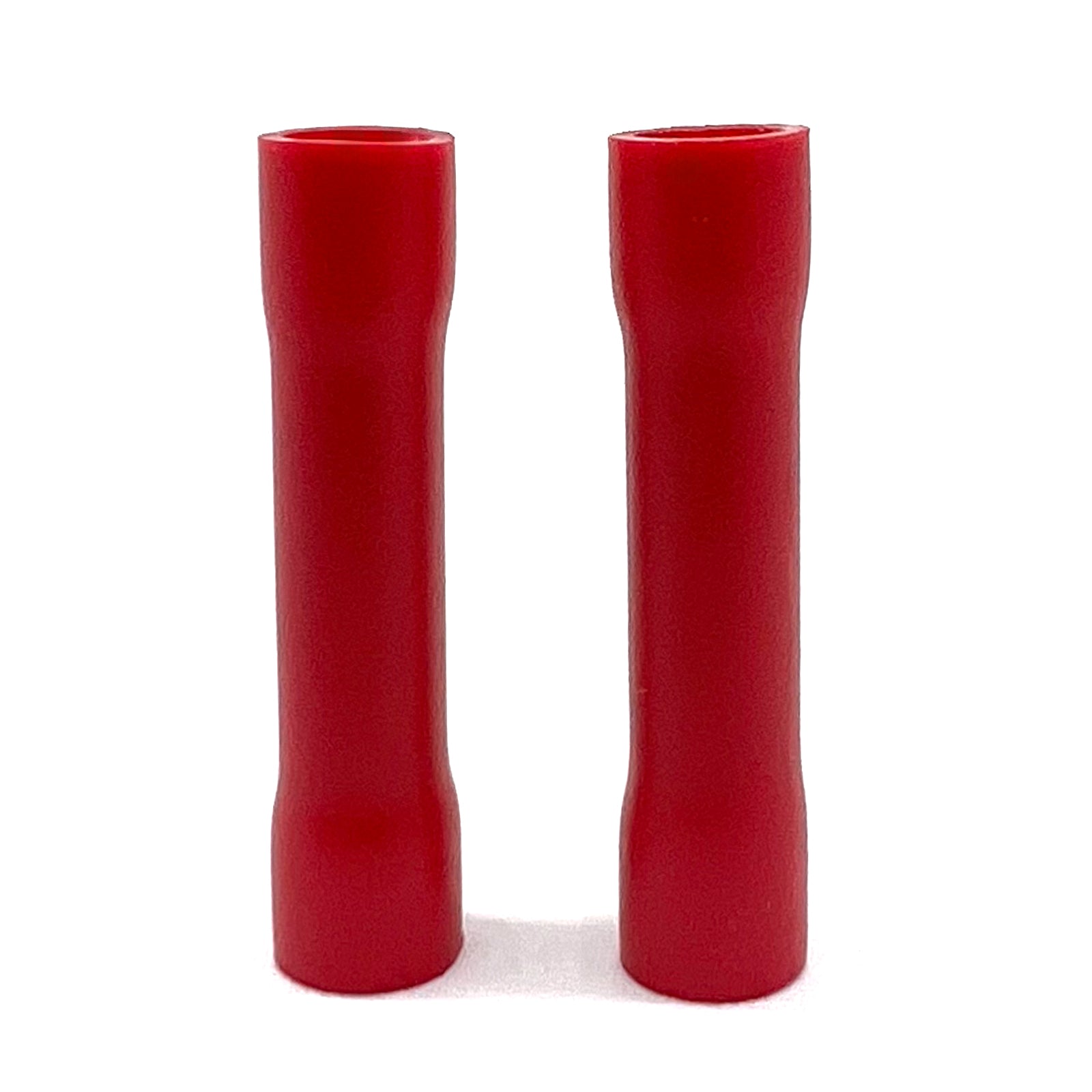 Red PVC/Vinyl Butt Splice Crimp Connector, AWG 22-16