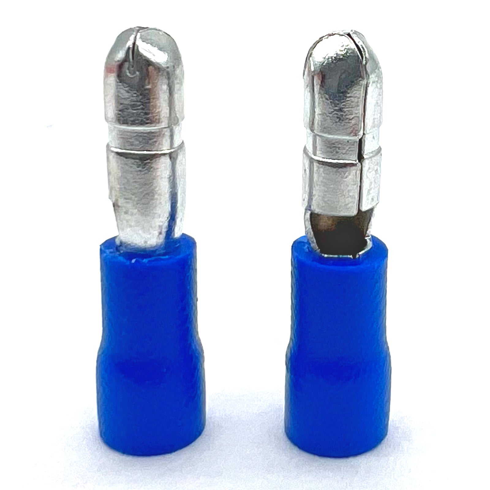 Blue PVC/Vinyl Male Bullet Crimp Connector, AWG 16-14