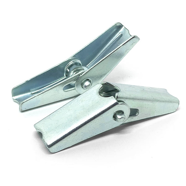 1/4"-20 Spring Wing Toggle Nuts Steel Zinc Clear