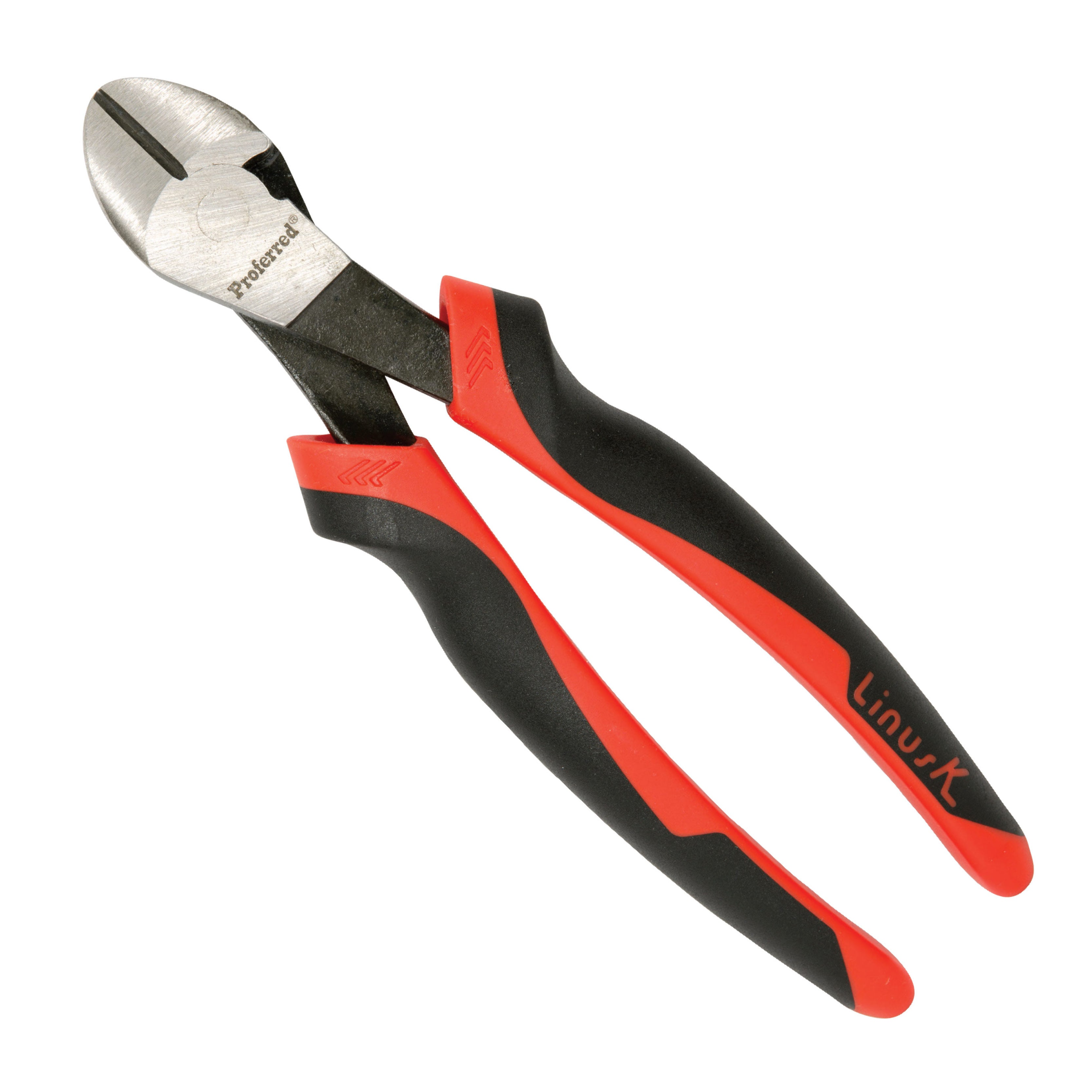 8" Length Proferred High Leverage Heavy Duty Diagonal Pliers, TPR Grip