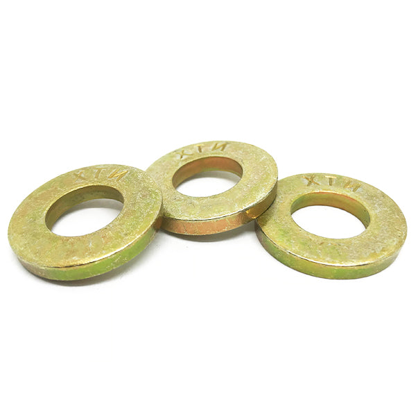 9/16" USS Grade 8 Extra Thick Flat Washers Zinc Yellow