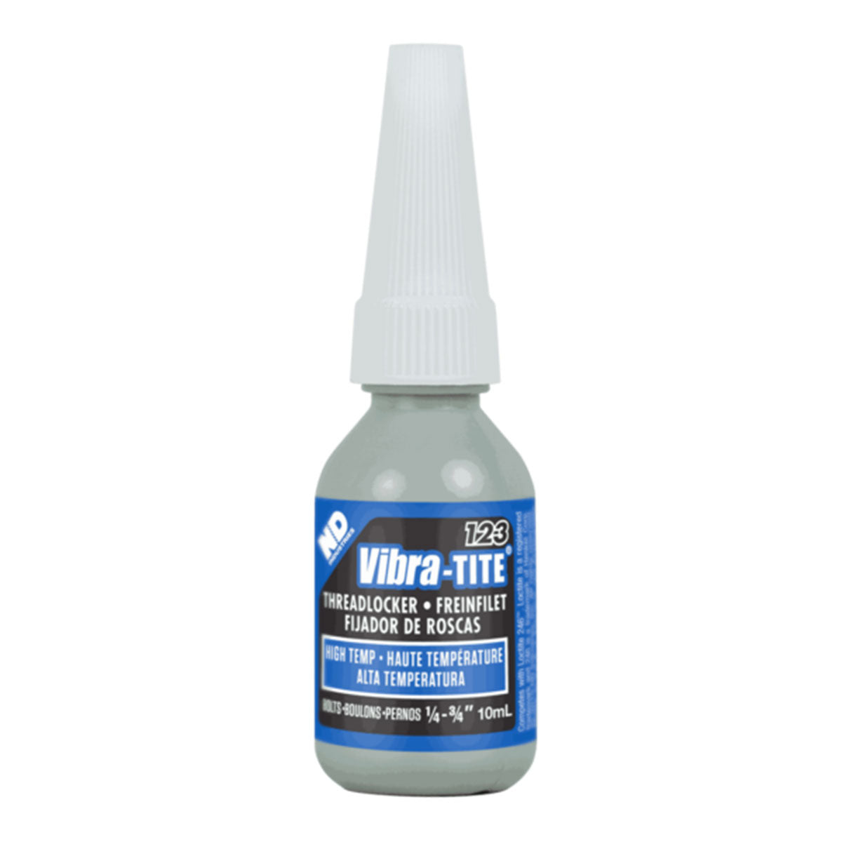 Vibra-Tite 123, Medium Strength High Temp Threadlocker, 10ml Bottle