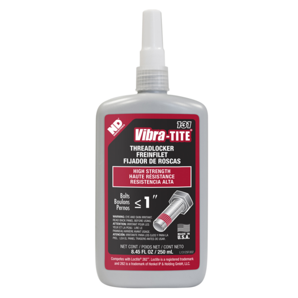 Vibra-Tite 131, High Strength Threadlocker, 250ml Bottle