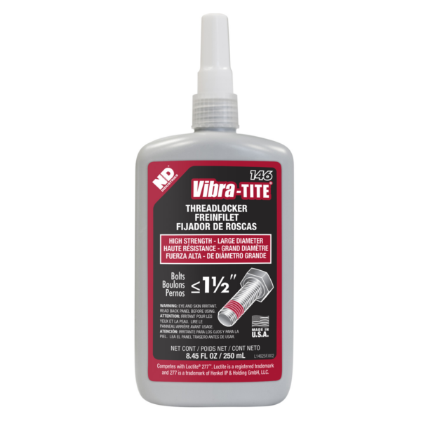 Vibra-Tite 146, High Strength Large Diameter Threadlocker, 250ml Bottle
