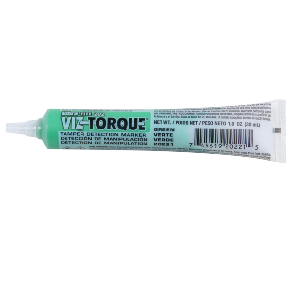 Viz-Torque® Tamper Detection Marker, Green, 1oz  Plastic Tube
