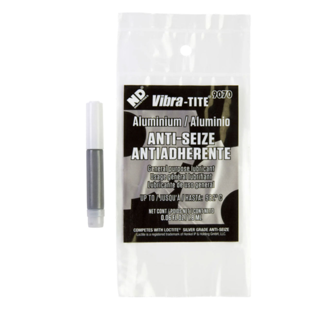 Vibra-Tite 9070, Aluminum Anti-Seize, 1.8mL Bullet Tube