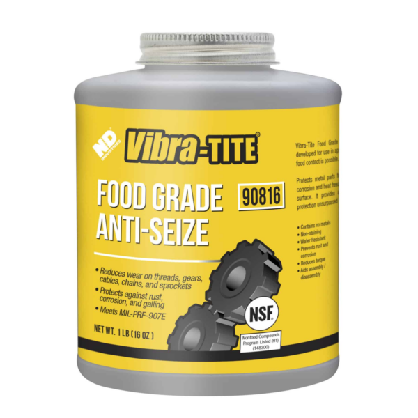 Vibra-Tite 908, Food Grade Anti-Seize, 16oz Brush can