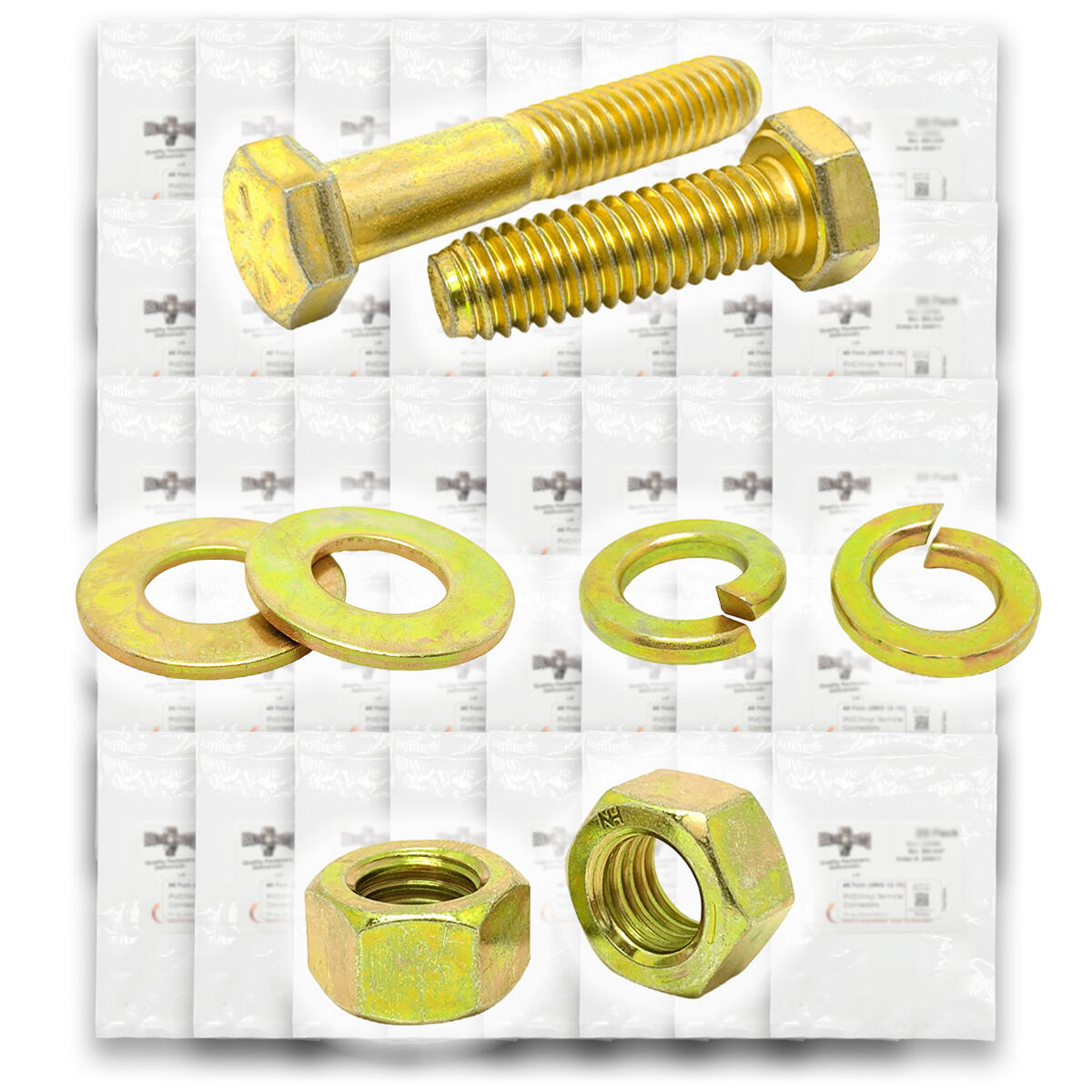 3765 Piece Grade 8 USS Nut Bolt Washer Assortment, Hex Head Cap Screws, Flat And Lock Washers