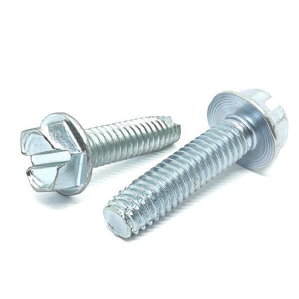 Grade 2 Slotted Hex Washer Head Thread Cutting Screws