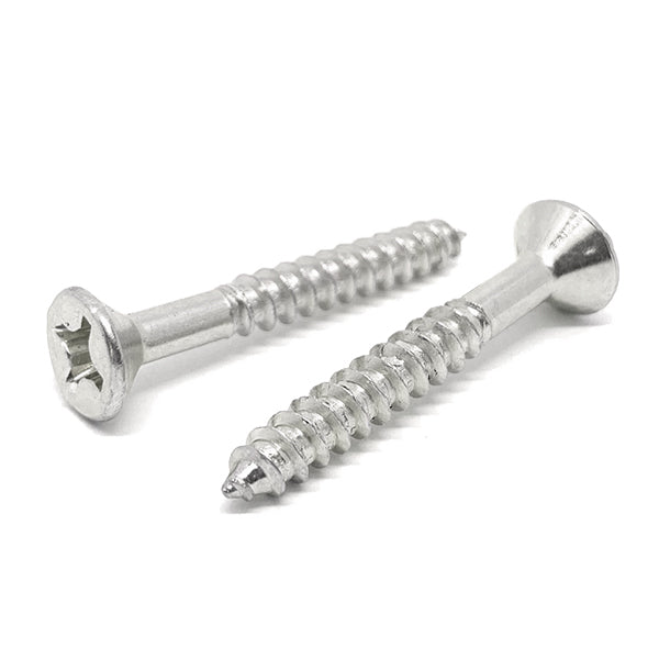 18-8 (304) Stainless Phillips Flat Head Wood Screws