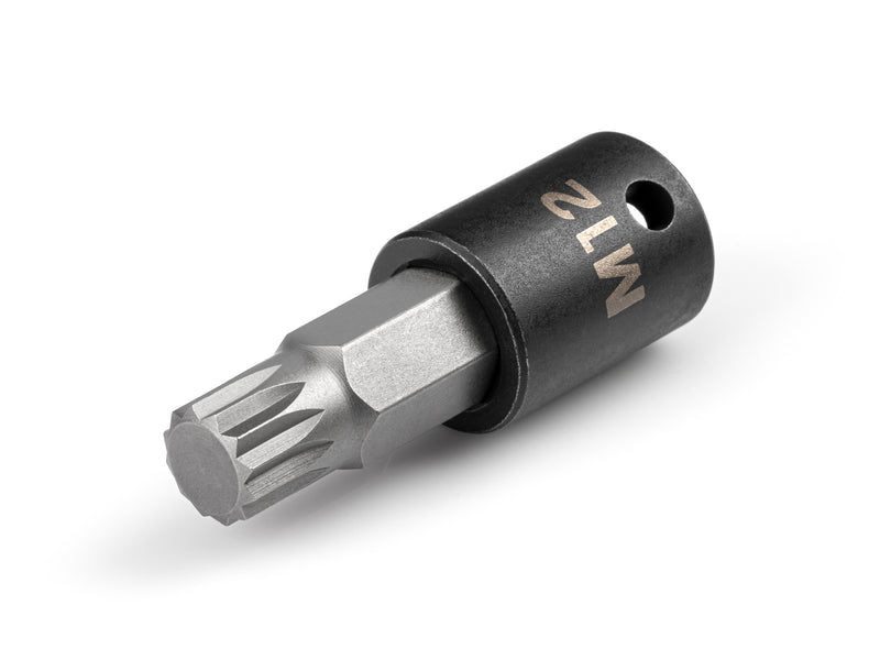 3/8 Inch Drive x M12 Triple Square Impact Bit Socket