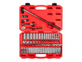 3/8 Inch Drive Shallow and Deep 6-Point Socket and Ratchet Set with Case, 73-Piece (1/4-1 in., 6-24 mm)