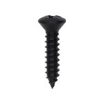 #8x3/4" Phillips Oval Head Tapping Screw Oxide, Type A/AB, Black Oxide, Standard