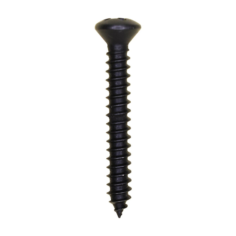 #8x1-1/4" Phillips Oval Head Tapping Screw Oxide, Type A/AB, Black Oxide