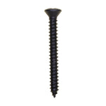 #8x1-1/2" Phillips Oval Head Tapping Screw Oxide, Type A/AB, Black Oxide