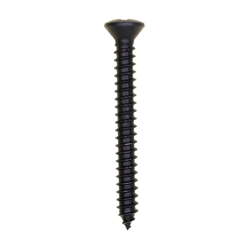 #8x1-1/2" Phillips Oval Head Tapping Screw Oxide, Type A/AB, Black Oxide