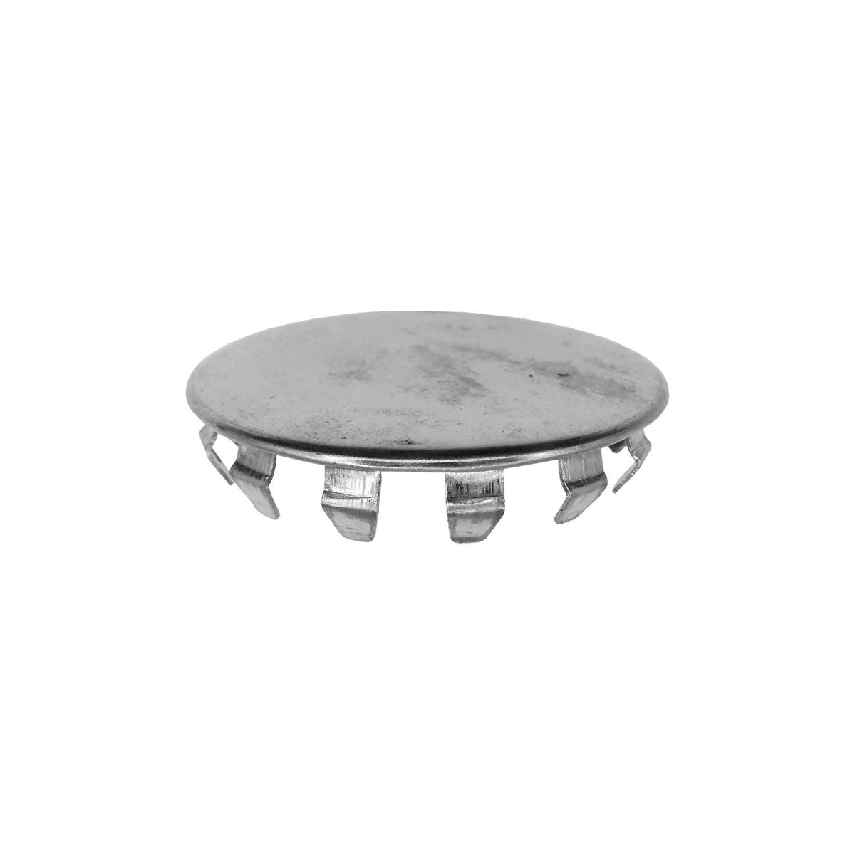 1-1/2" Metal Plug Button Hole Nickel Pltd, 1-21/32" Head