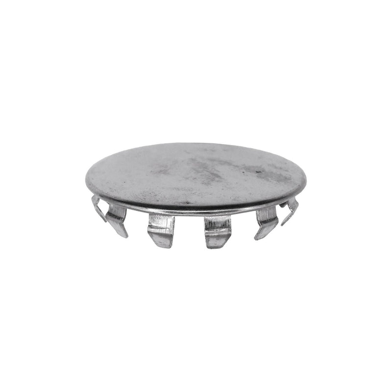 1-1/2" Metal Plug Button Hole Nickel Pltd, 1-21/32" Head