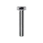 M5-0.80x25mm Hex Head DIN 933 Cap Screw Class 8.8, Zinc