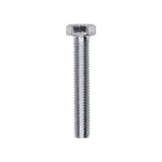 M5-0.80x30mm Hex Head DIN 933 Cap Screw Class 8.8, Zinc