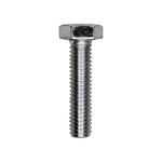 M6-1.0x25mm Hex Head DIN 933 Cap Screw Class 8.8, Zinc