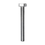 M6-1.0x45mm Hex Head DIN 931 Cap Screw Class 8.8, Zinc
