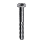 M8-1.25x50mm Hex Head DIN 931 Cap Screw Class 8.8, Zinc