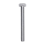 M8-1.25x70mm Hex Head DIN 933 Cap Screw Class 8.8, Zinc