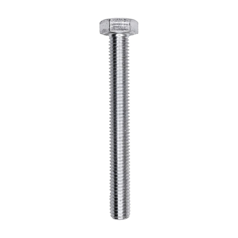 M8-1.25x70mm Hex Head DIN 933 Cap Screw Class 8.8, Zinc