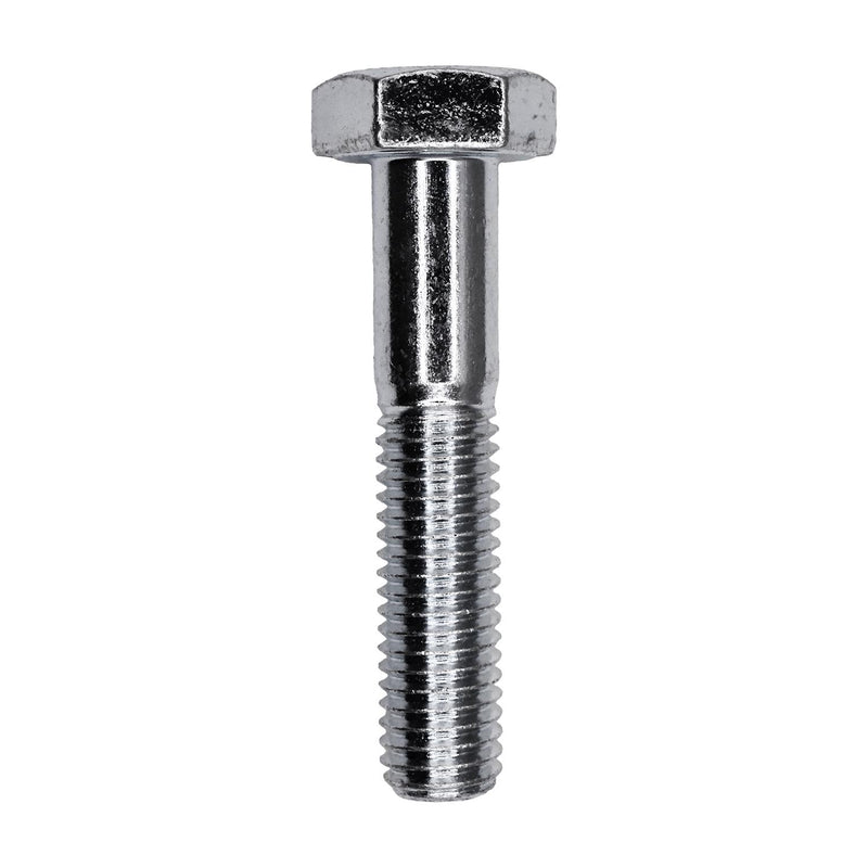 M10-1.5x50mm Hex Head DIN 931 Cap Screw Class 8.8, Zinc