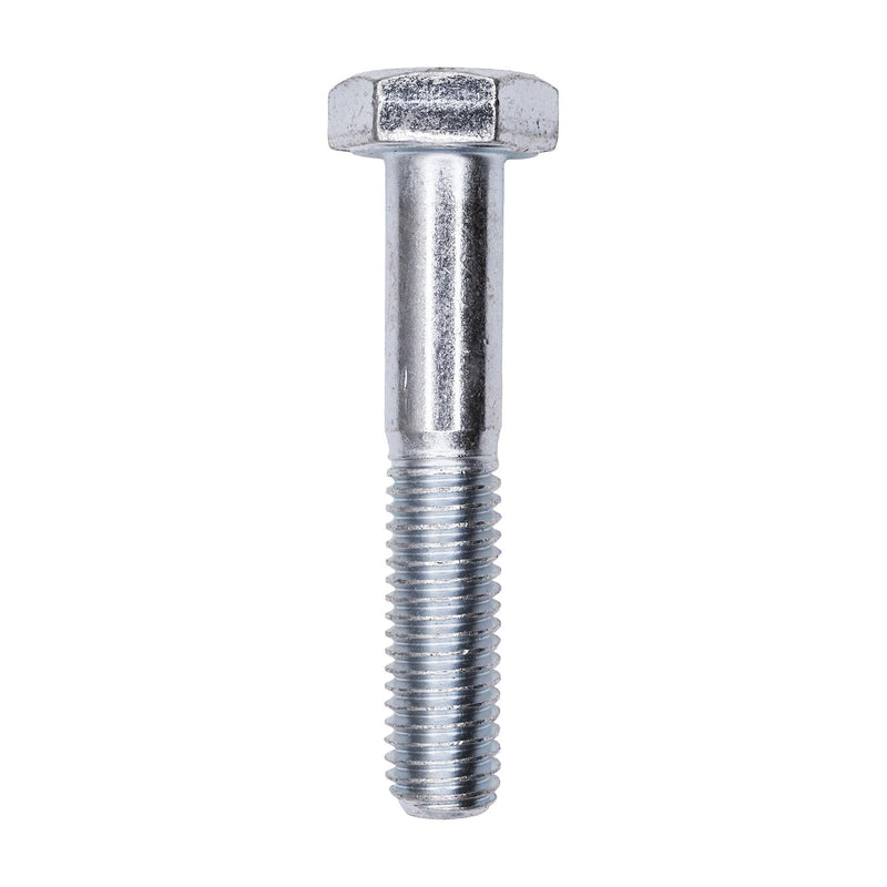 M10-1.5x55mm Hex Head DIN 931 Cap Screw Class 8.8, Zinc