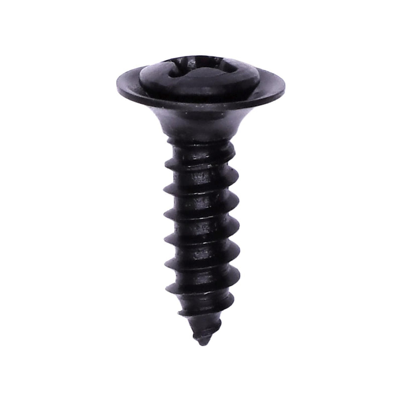 #8x5/8" Phillips Oval Head SEMS with Tapping Screw, Type A/AB, Black Oxide