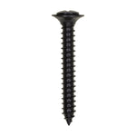 #8x1-1/4" Phillips Oval Head SEMS with Tapping Screw, Type A/AB, Black Oxide