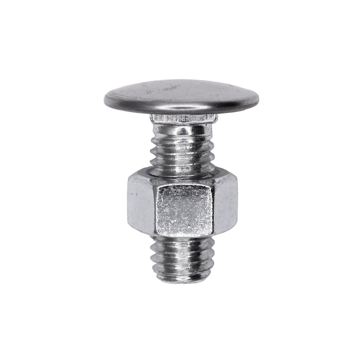 3/8"-16x1" Pan Head Bumper Bolt Stainless Steel with Hex Nut, Zinc