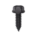 5/16"-12x1" Hex Head Washer Indented Type Tapping Screw, Type A/AB, 21/32" Washer, Black Oxide
