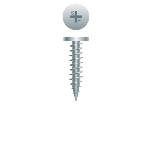 #10 Strong-Point Pancake Head 10-12 x 1, PH, Type 'A', Zinc