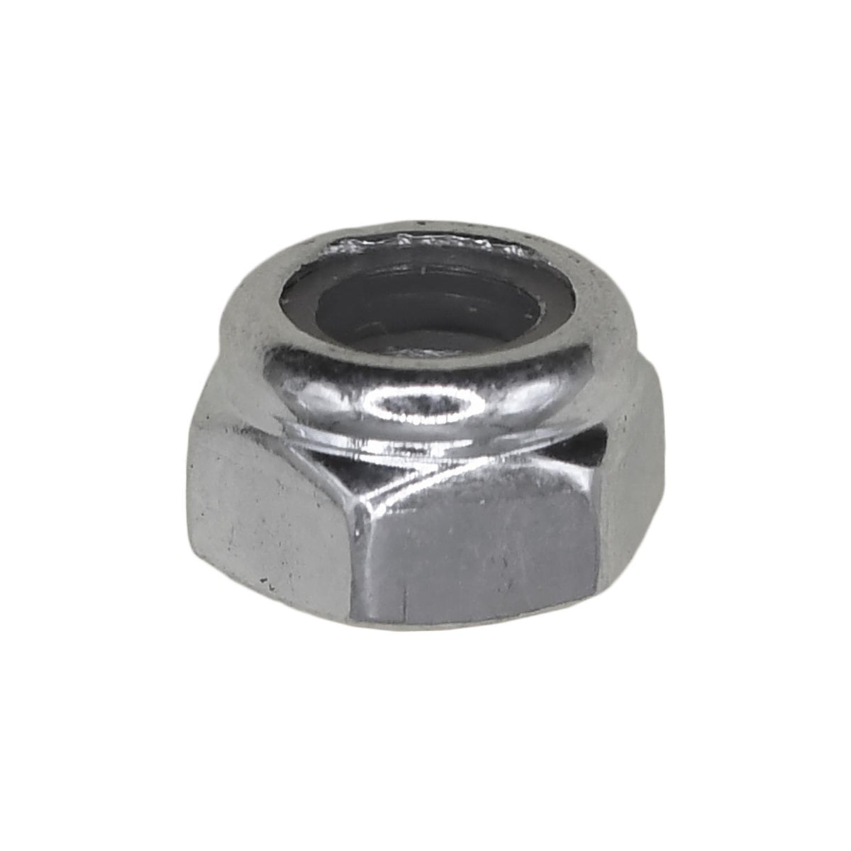 M5-0.80 Nylon Metric Insert Lock Nut DIN 985, Zinc
