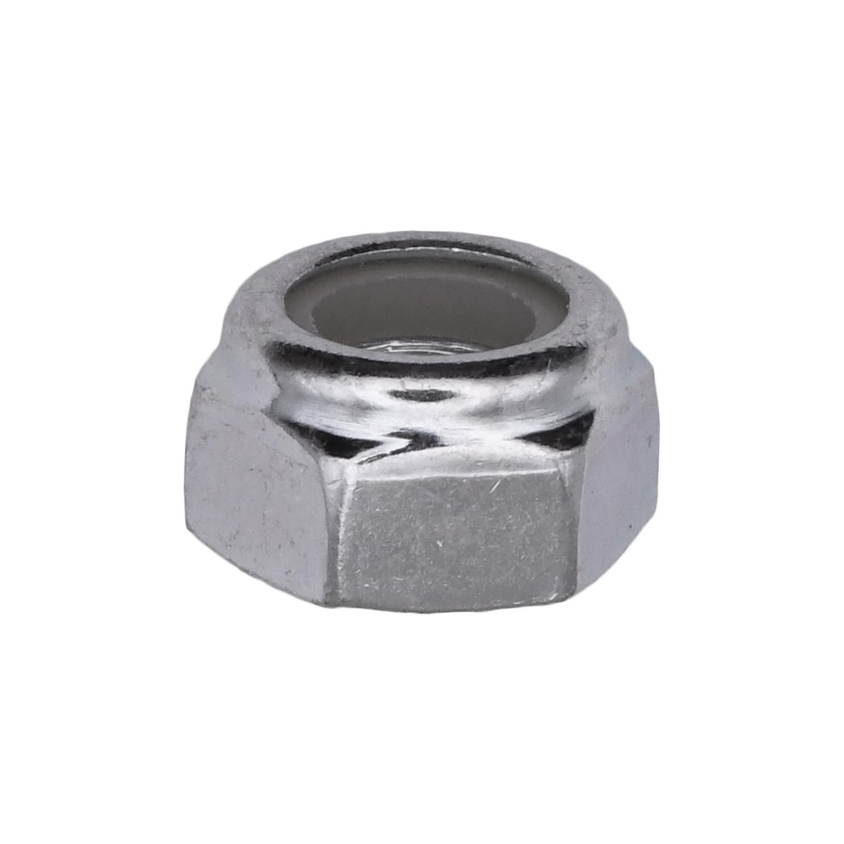 M8-1.25 Nylon Metric Insert Lock Nut DIN 985, Zinc