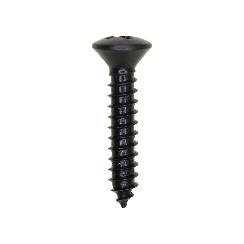 #10x1" Phillips Oval Head Tapping Screw, Type A/AB, Black Oxide