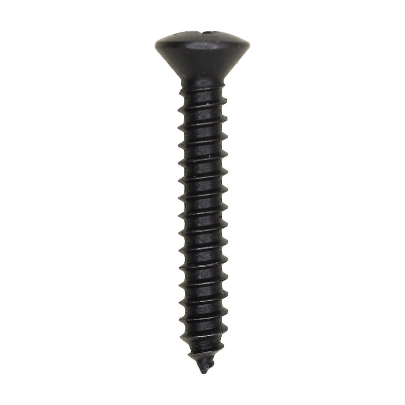 #10x1-1/4" Phillips Oval Head Tapping Screw, Type A/AB, Black Oxide