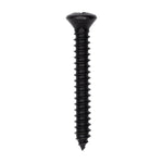 #10x1-1/2" Phillips Oval Head Head.Tapping Screw, Type A/AB, Black Oxide