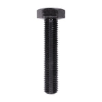 M10-1.0x5mm Hex Head Metric DIN 961 Class 8.8 Screw, Black