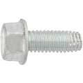 3/8"-16x1" Hex Head Washer Indented Type F Screw, Zinc Chromate