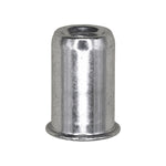 #6-32 Thin Sheet Nutsert, 0.20"- 0.80" Grip, Zinc, 0.249" Barrel Diam, 1/4" Drill Size, Steel