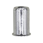 #10-24 Thin Sheet Nutsert, 0.20"- 0.130" Grip, Zinc, 0.280" Barrel Diam, 9/32" Drill Size, Steel