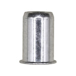 #6-32 Thin Sheet Nutsert, 0.20"- 0.80" Grip, Zinc, 0.249" Barrel Diam, 1/4" Drill Size, Steel