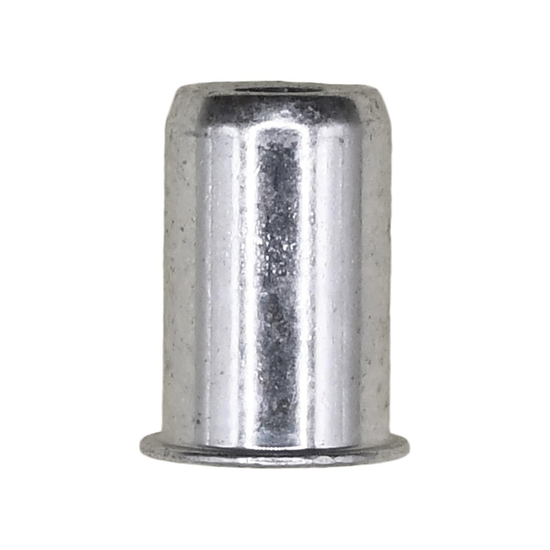 #6-32 Thin Sheet Nutsert, 0.20"- 0.80" Grip, Zinc, 0.249" Barrel Diam, 1/4" Drill Size, Steel